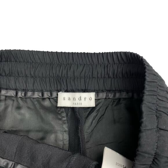 SANDRO Loose Fit Drawstring Trousers Sz 4 + Slight Flaw - Picture 6 of 11